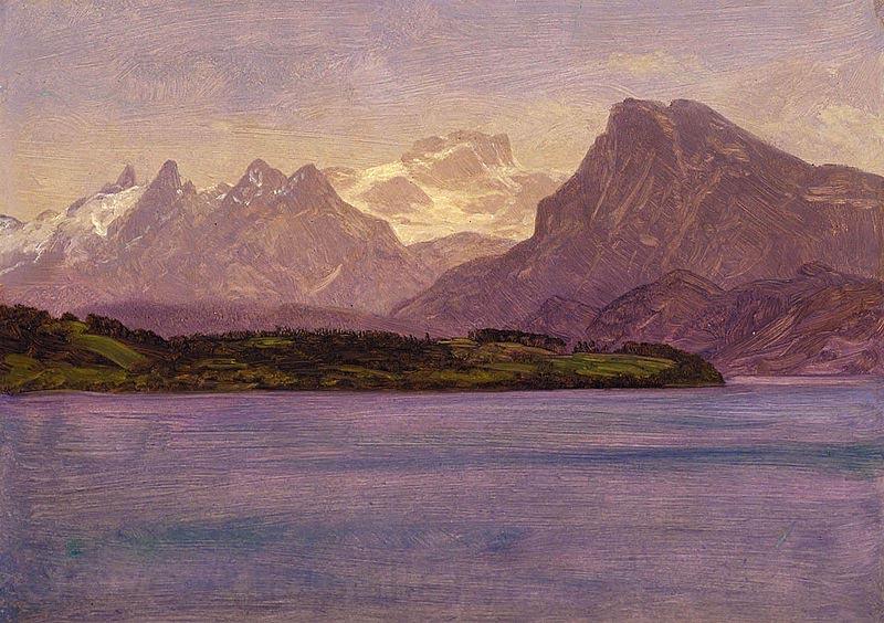 Albert Bierstadt Alaskan Coastal Range France oil painting art